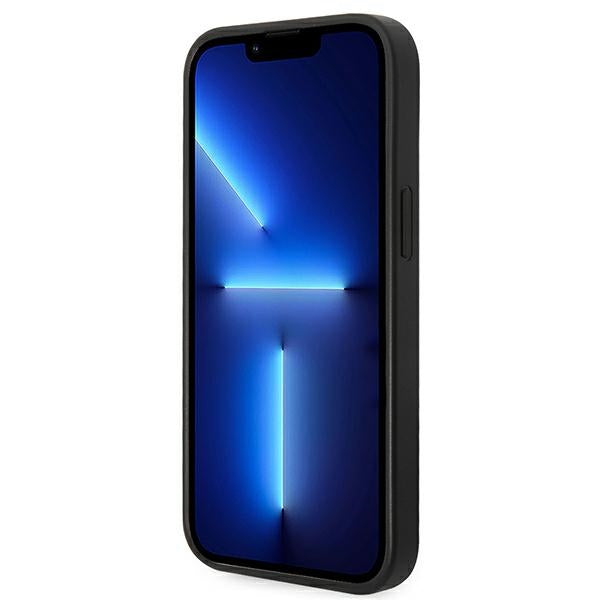 Guess iPhone 14 4G Saffiano Θήκη με Επένδυση Συνθετικού Δέρματος - Grey - GUHCP14SG4GFGR