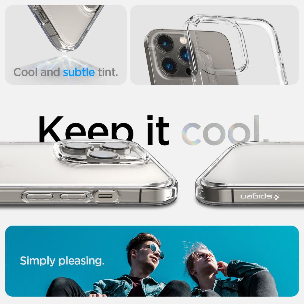 Spigen iPhone 14 Pro Ultra Hybrid Σκληρή Θήκη με Πλαίσιο Σιλικόνης - Frost Clear