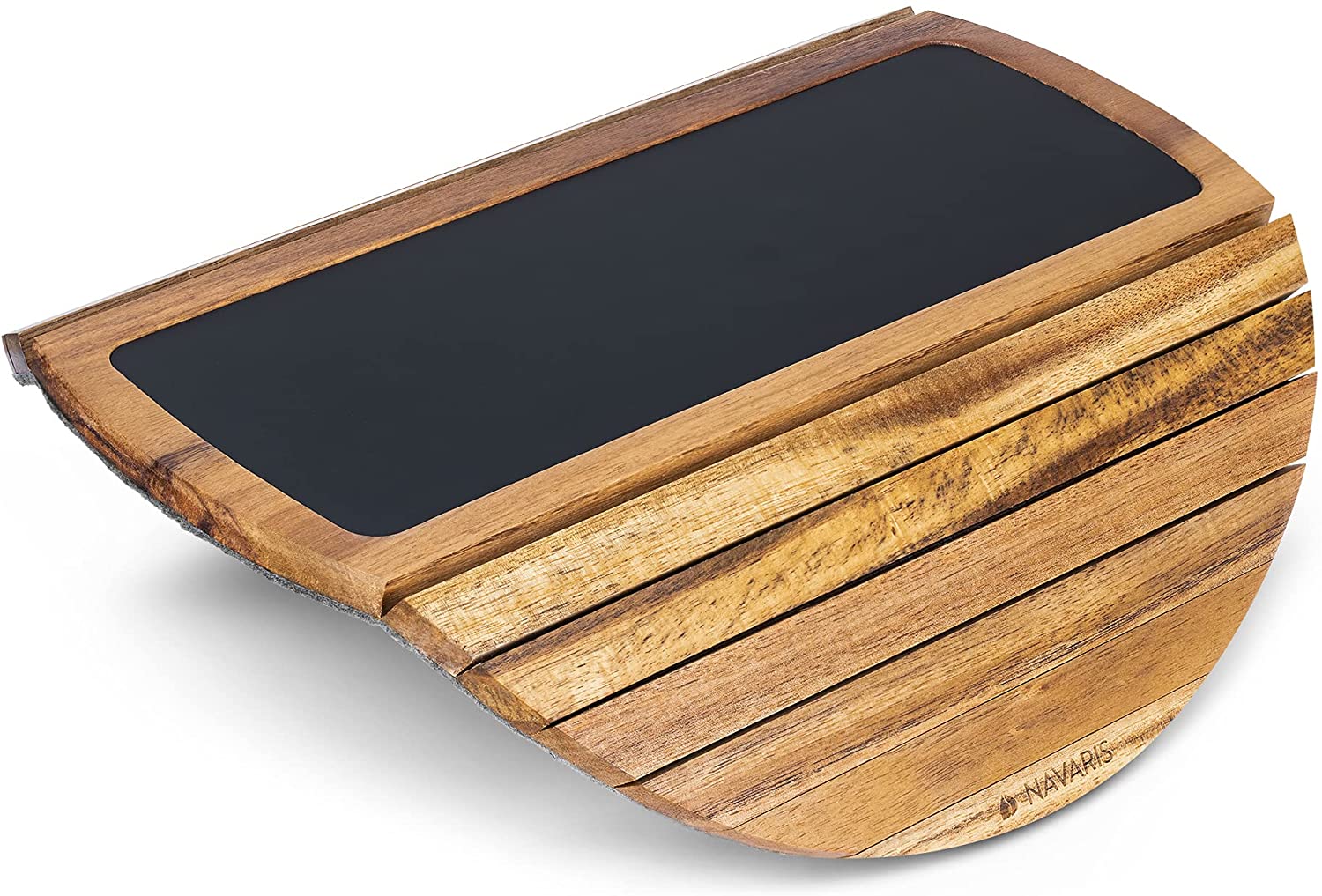 Navaris Ξύλινος Αντιολισθητικός Δίσκος Καναπέ από Ακακία - Υποβραχιόνιο - 53094.01