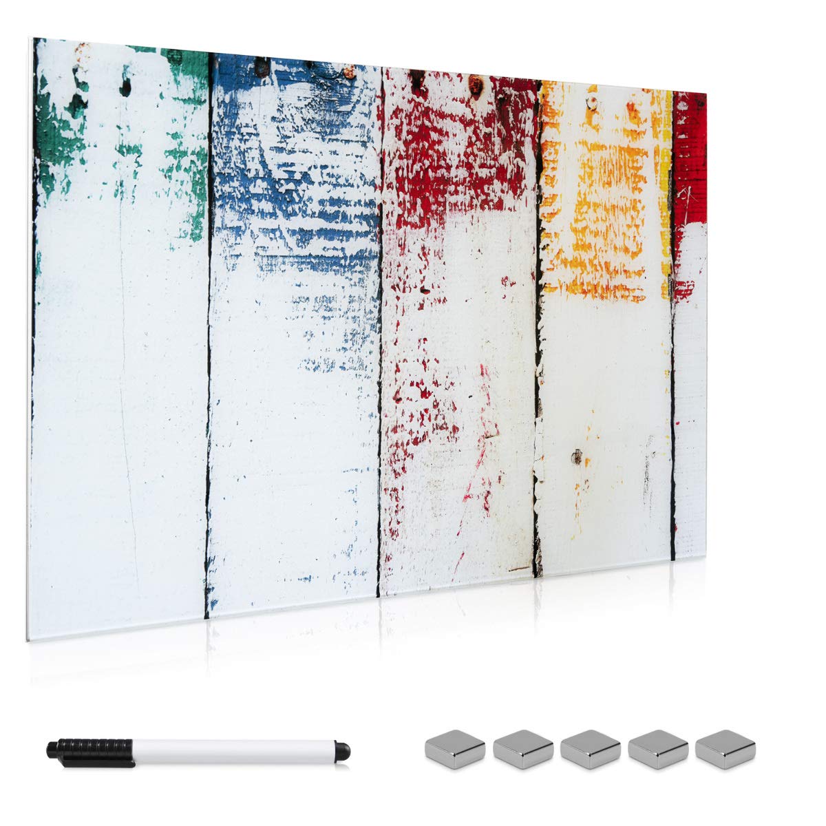 Navaris Μαγνητικός Γυάλινος Πίνακας - 90x60cm - Design Painted Wood - 45723.05