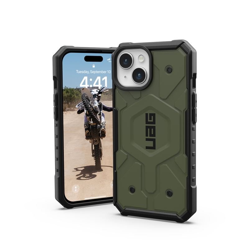 UAG iPhone 15 Pathfinder MagSafe Series Σκληρή Θήκη με MagSafe - Olive Drab