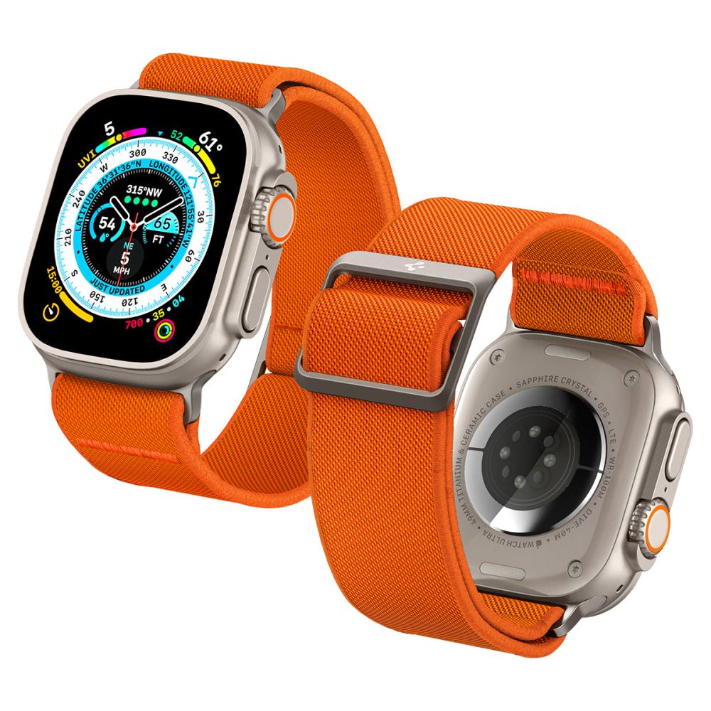 Spigen Λουράκι Apple Watch 8/9/10/11 - SE (1/2/3) - Ultra (1/2/3) – 44/45/46/49mm Fit Lite Ultra - Orange