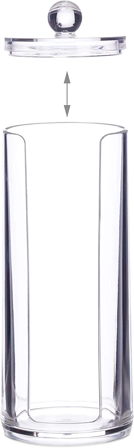 Relaxdays Σετ με 2 Κουτιά Αποθήκευσης για Δίσκους Ντεμακιγιάζ - Clear - 4052025928698