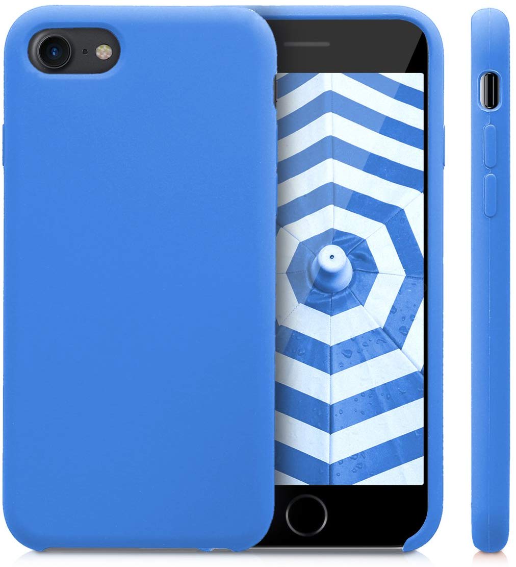 KW iPhone SE 2022 / SE 2020 / 7 / 8 Θήκη Σιλικόνης Rubber TPU - Blue - 40225.04