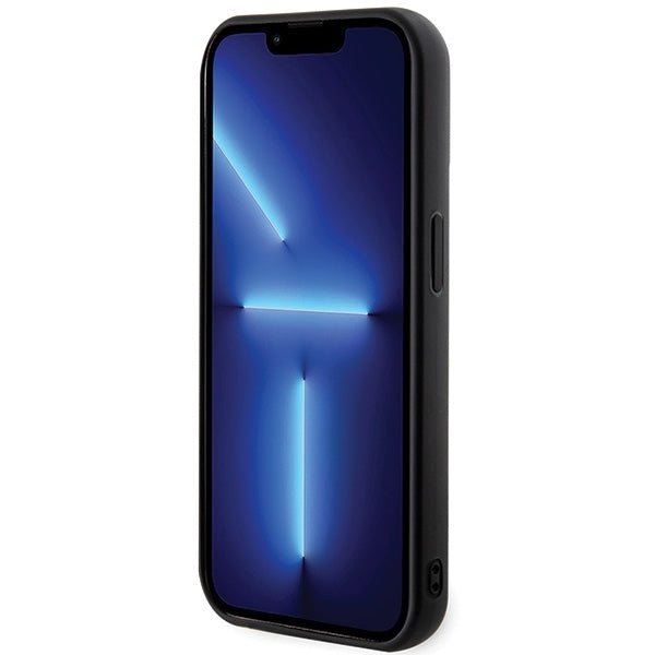 Karl Lagerfeld iPhone 15 Pro Max - 3D Rubber Glitter Logo Σκληρή Θήκη με Πλαίσιο Σιλικόνης - Black - KLHCP15X3DMBKCK