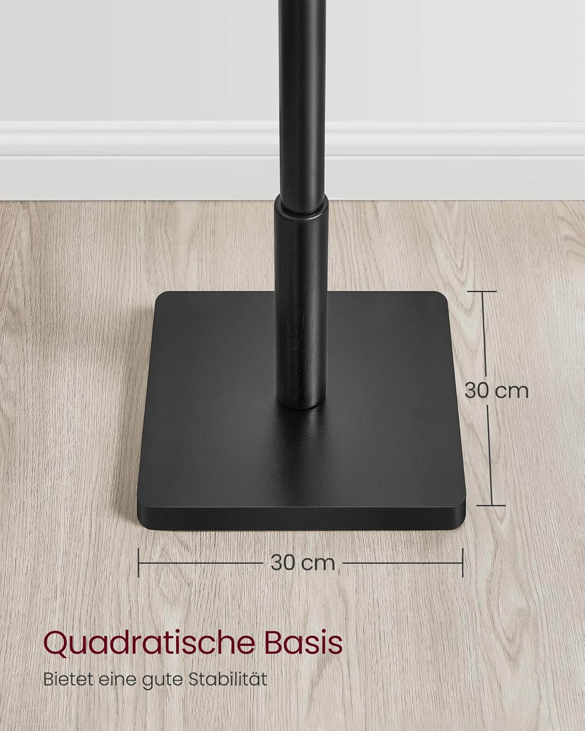 Vasagle Επιδαπέδια Ξύλινη Κρεμάστρα με 8 Γάντζους - Ink Black - RCR010B01