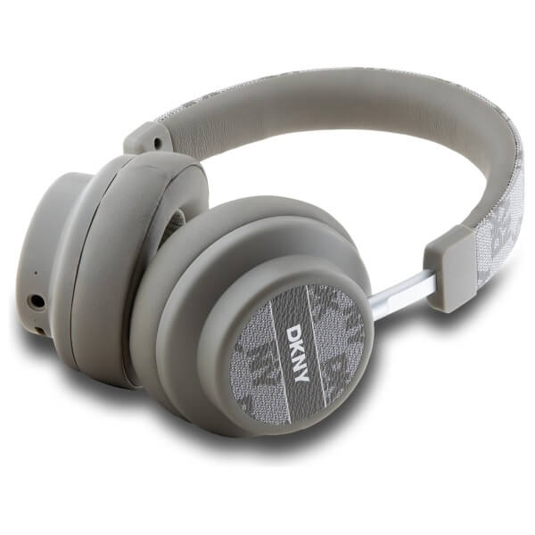 DKNY Over-Ear Checkered Pattern - Ασύρματα Bluetooth Ακουστικά - Beige