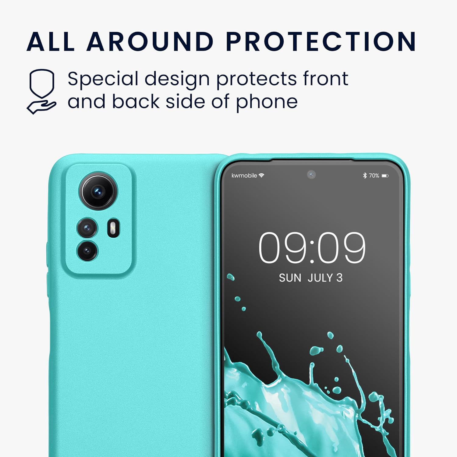 KW Xiaomi Redmi Note 12S Θήκη Σιλικόνης TPU - Metallic Mint Green