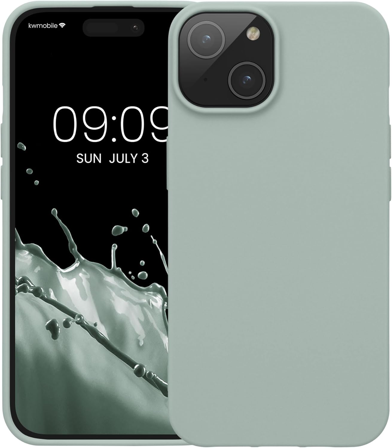 KW iPhone 15 Λεπτή Θήκη Σιλικόνης TPU - Cool Mint