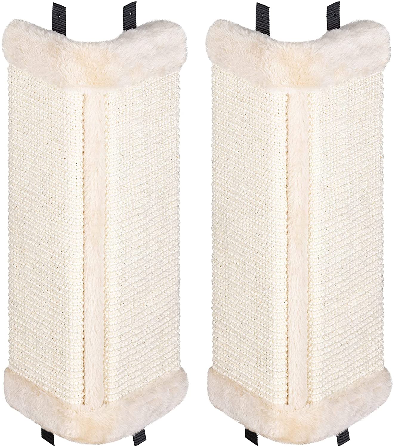 Navaris Σετ με 2 Επιτοίχια Γωνιακά Ονυχοδρόμια για Γάτες - 43 x 22 x 2 cm - Beige - 54855.11