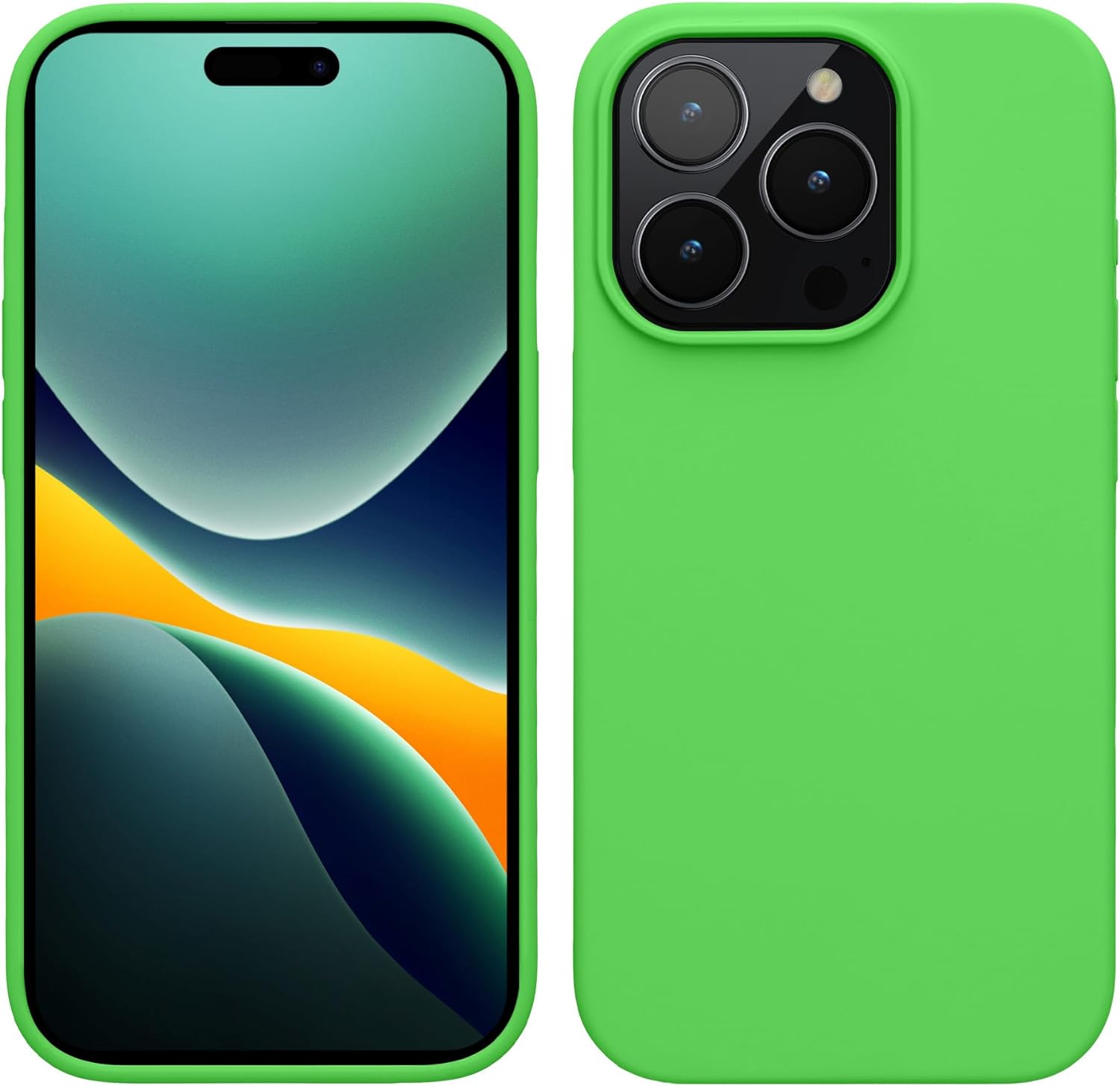 KW iPhone 15 Pro Max Θήκη Σιλικόνης Rubberized TPU - Lime Green - 61956.159