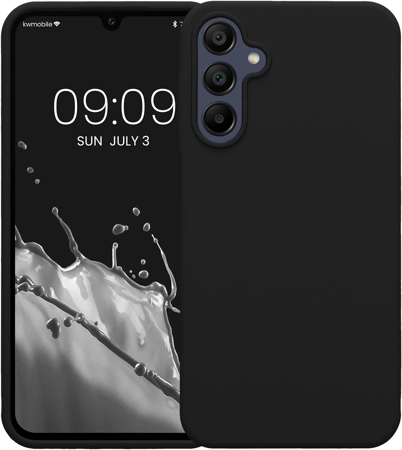 KW Samsung Galaxy A15 4G / A15 5G Θήκη Σιλικόνης Rubberized TPU - Black