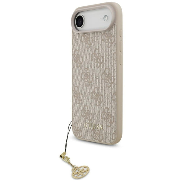 Guess iPhone Air - 4G Charms Collection MagSafe - Θήκη με Επένδυση Συνθετικού Δέρματος - Pink - GUHMP17MGF4GCP