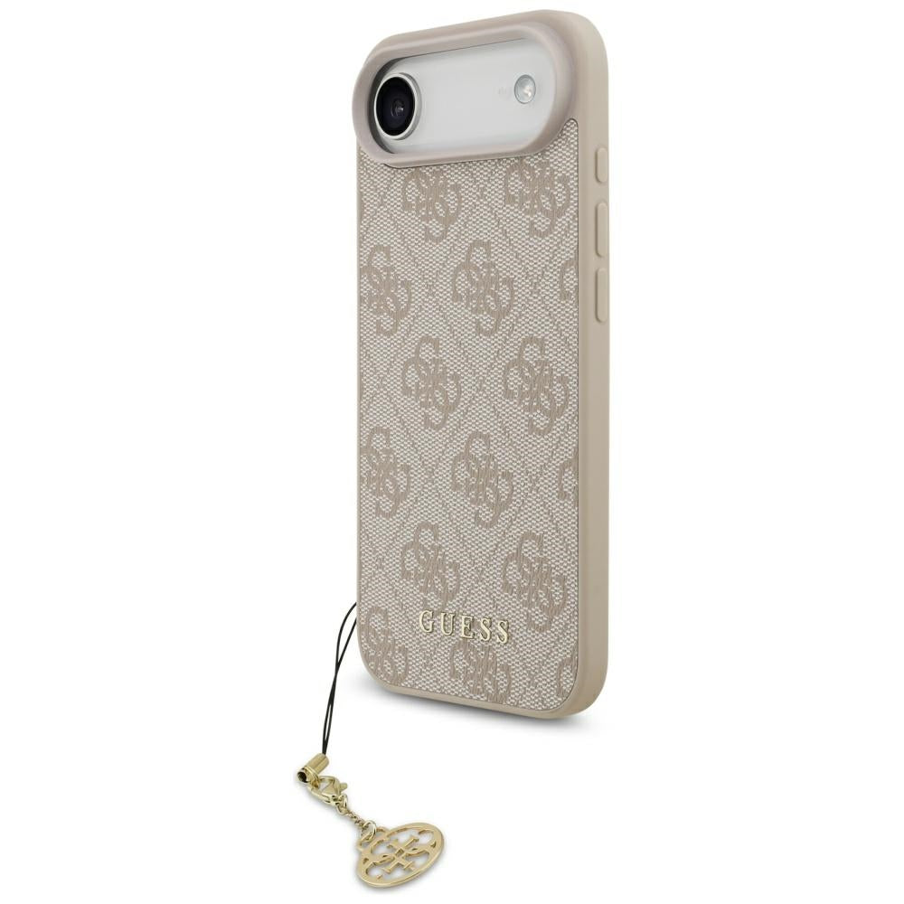 Guess iPhone Air - 4G Charms Collection MagSafe - Θήκη με Επένδυση Συνθετικού Δέρματος - Pink - GUHMP17MGF4GCP