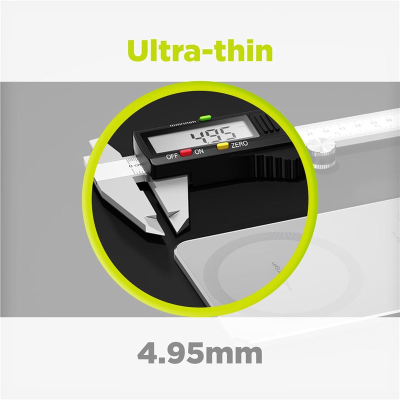 Mobile Origin Origin Blade PowerBank 3000mAh με Ενσωματωμένο Καλώδιο Type-C και Type-C to Type-C Καλώδιο - Silver