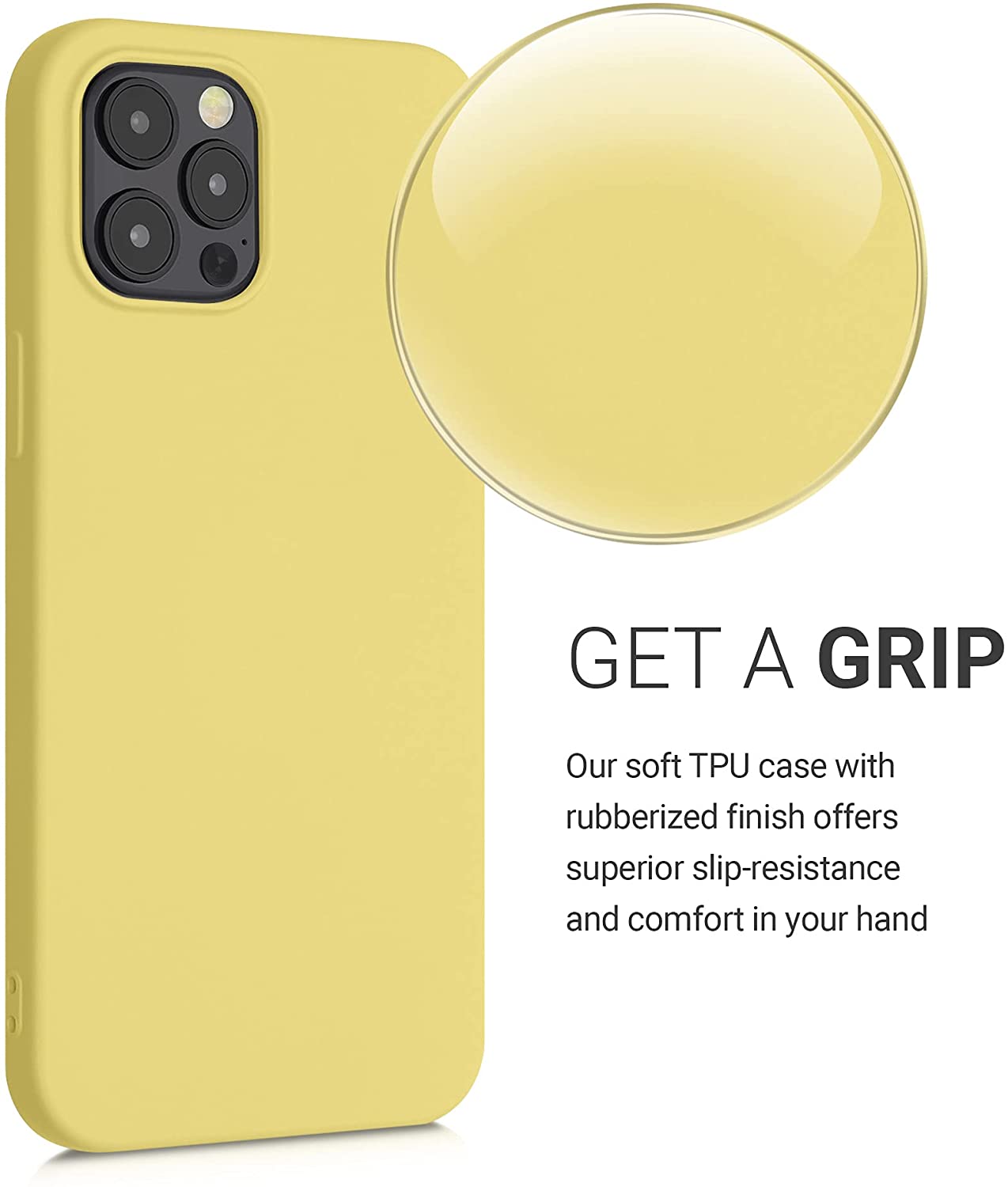 KW iPhone 12 Pro Max Θήκη Σιλικόνης Rubberized TPU - Mellow Yellow - 52714.216