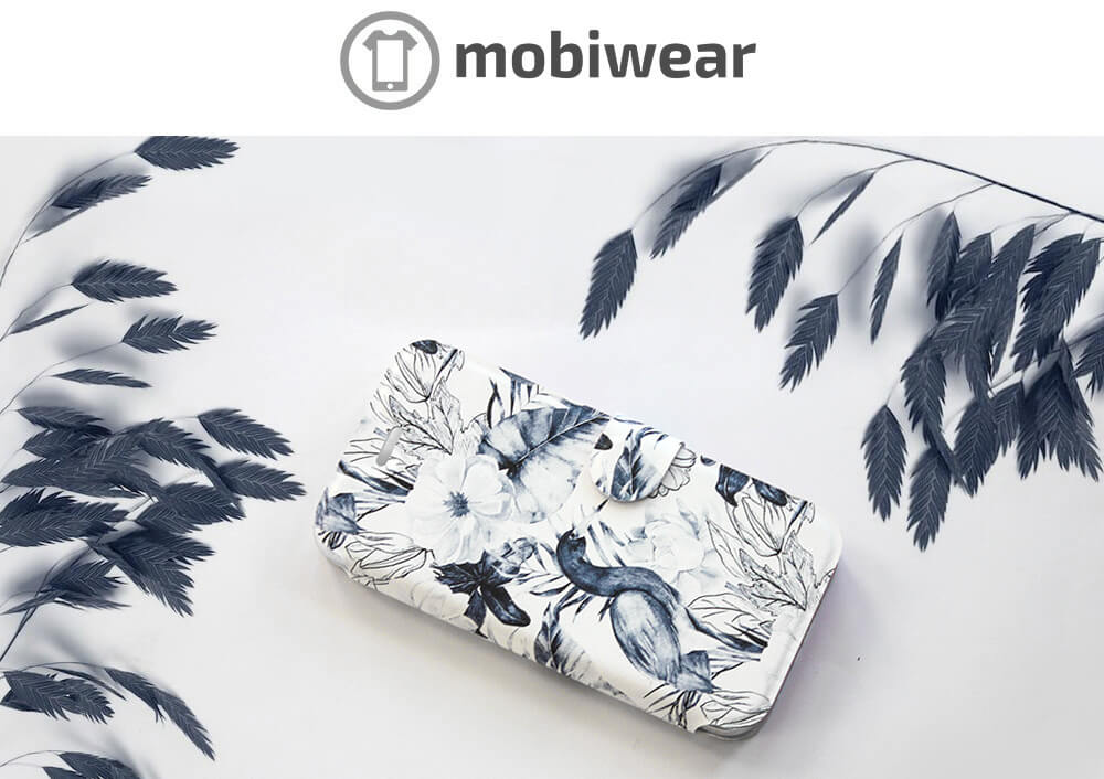 Mobiwear iPhone 14 Pro Θήκη Βιβλίο Slim Flip - Design Exotic Bird Crane and Flowers - MX09S