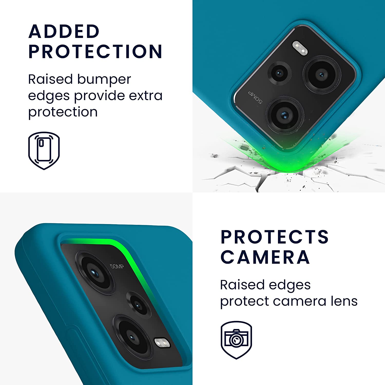 KW Xiaomi Redmi Note 12 Pro Θήκη Σιλικόνης Rubberized TPU - Caribbean Blue - 60690.224