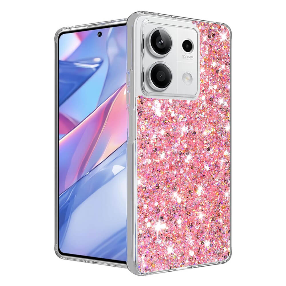 Techsuit Xiaomi Redmi Note 13 5G - Sparkly Glitter - Σκληρή Θήκη με Πλαίσιο Σιλικόνης - Pink
