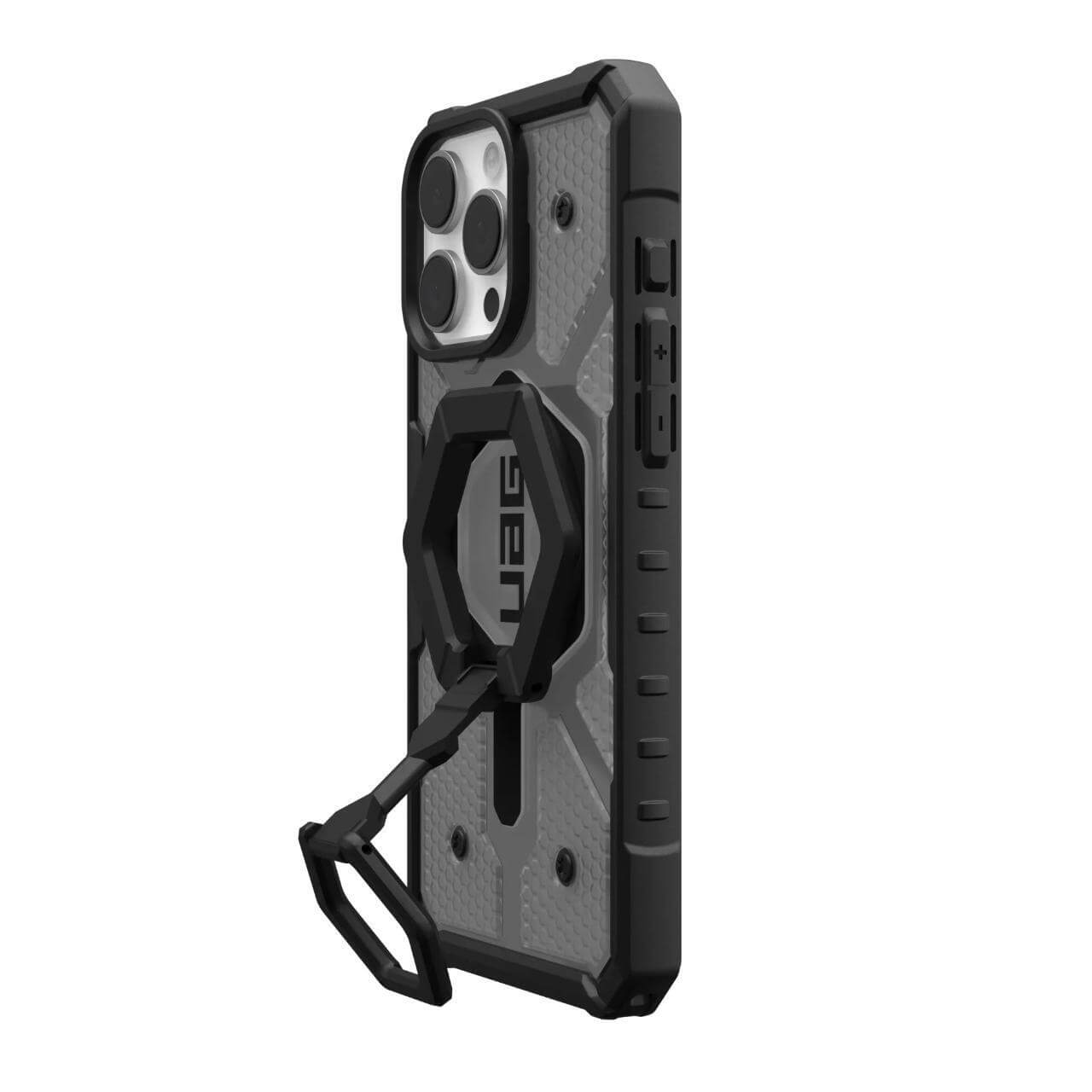 UAG iPhone 16 Pro Max Pathfinder Clear MagSafe Σκληρή Θήκη με MagSafe - Ash / Black Stand