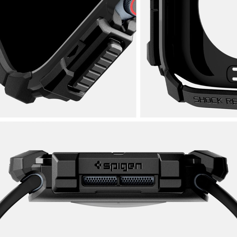 Spigen Θήκη Apple Watch 10/11 - 42mm Rugged Armor - Matte Black