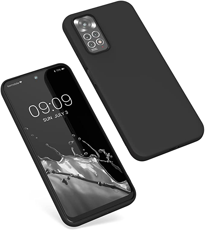 KW Xiaomi Redmi Note 11 / Redmi Note 11S Θήκη Σιλικόνης TPU - Black Matte - 57368.47