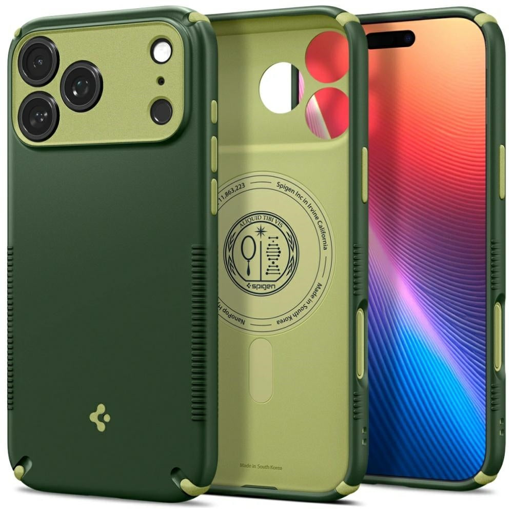 Spigen iPhone 18 Pro Max / iPhone 17 Pro Max - Σκληρή Θήκη με Πλαίσιο Σιλικόνης και MagSafe - Nano Pop Hybrid Mag - Avo Green