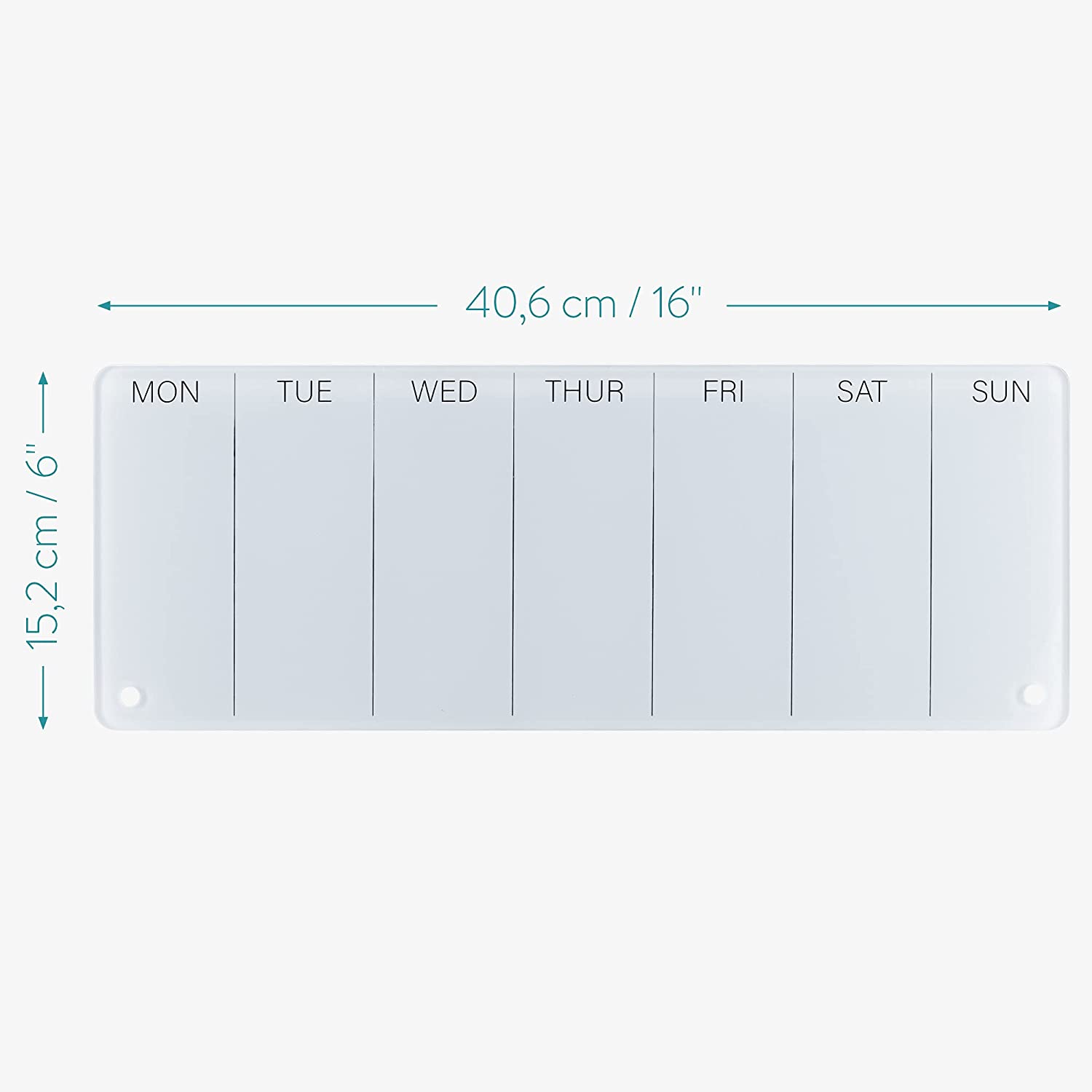 Navaris Εβδομαδιαίος Γυάλινος Μαγνητικός Πίνακας Χρονοδιαγράμματος - White - 54180.01.1