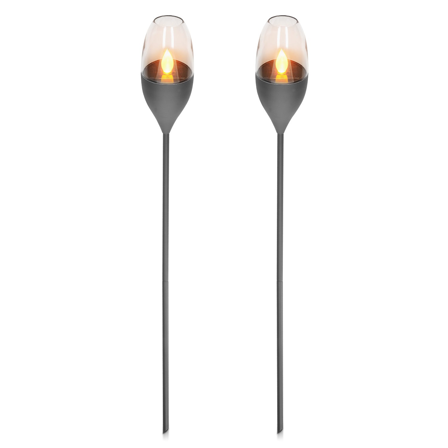 Navaris Outdoor Solar Torch Lights Διακοσμητικά Φώτα Κήπου - Dark Grey - 47538.19.02