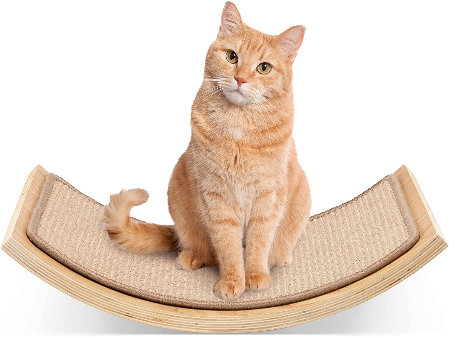 Navaris Κρεμαστό Κρεβάτι με Ονυχοδρόμιο για Γάτες - 50 x 35 x 10,5 cm - Beige - 57581.01