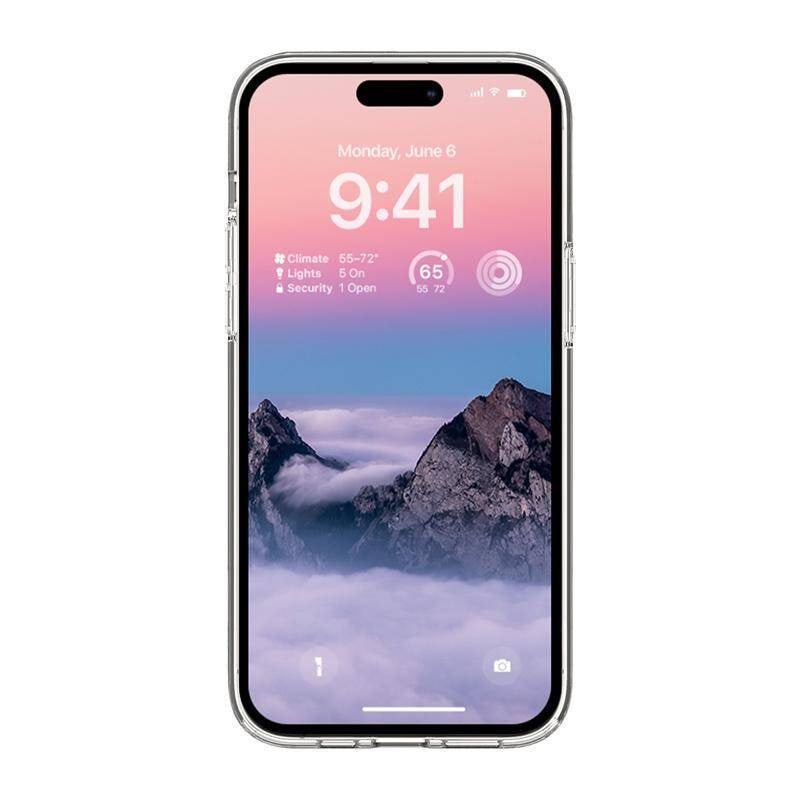 Crong iPhone 14 Pro Max Clear Mag Cover - Σκληρή Θήκη με Πλαίσιο Σιλικόνης και MagSafe - Clear