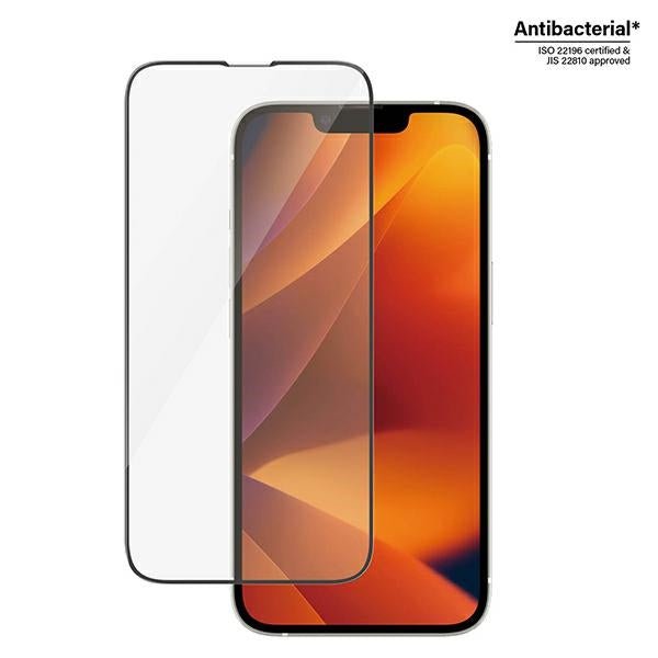 PanzerGlass iPhone 13 / iPhone 13 Pro / iPhone 14 Ultra - Wide Fit Antibacterial Easy Aligner Full Screen Αντιχαρακτικό Γυαλί Οθόνης - Black