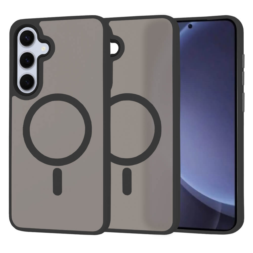 Techsuit Samsung Galaxy S25 Plus - HaloFrost MagSafe Series - Σκληρή Θήκη με Πλαίσιο Σιλικόνης - Black