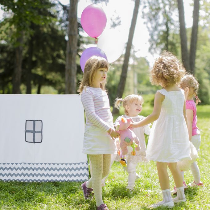 Relaxdays Σκηνή Teepee για Παιδιά - White / Grey - 4052025353018