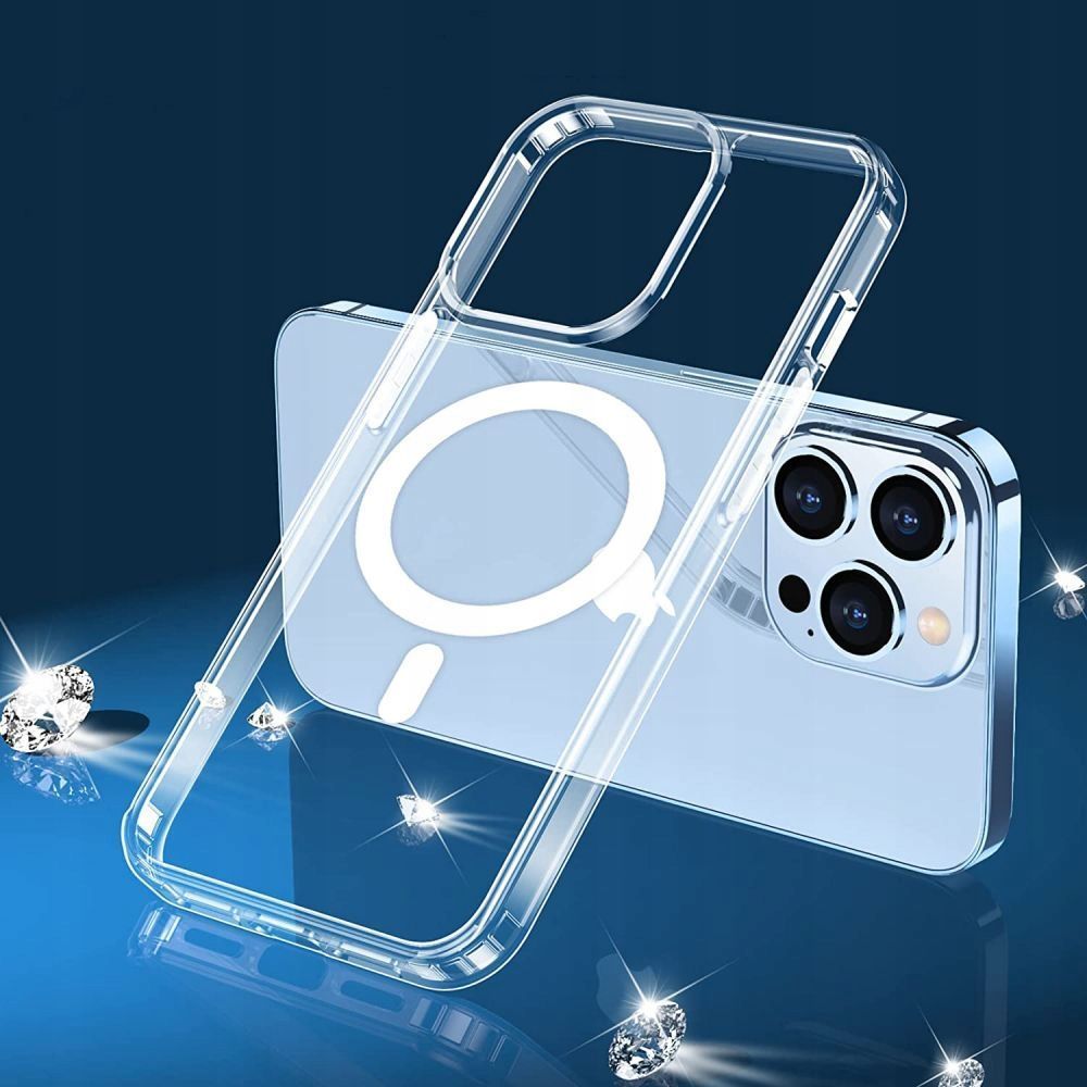 Tech - Protect iPhone 14 Pro Max Flexair Hybrid MagSafe Σκληρή Θήκη με Πλαίσιο Σιλικόνης και MagSafe - Διάφανη