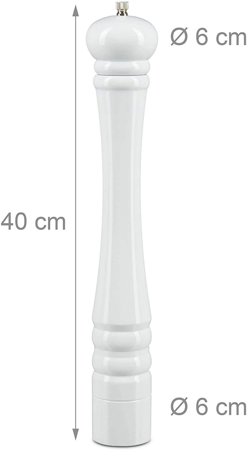 Relaxdays Ξύλινος Μύλος Πιπεριού - White - 4052025972257