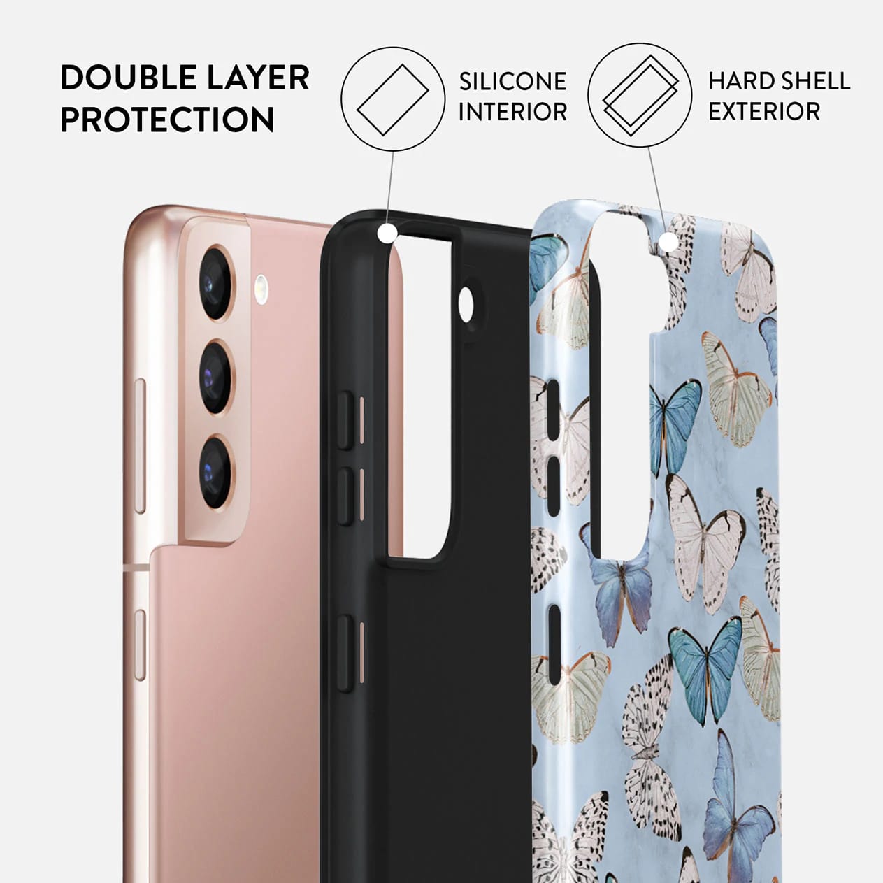 Burga Samsung Galaxy S22 Plus Fashion Tough Σκληρή Θήκη - Give Me Butterflies