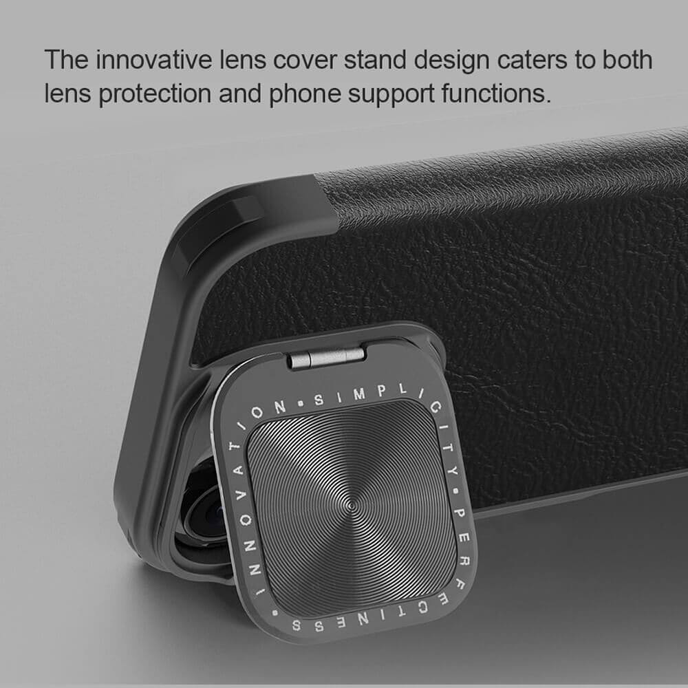 Nillkin iPhone 16 Qin Prop Leather Θήκη Βιβλίο με Κάλυμμα για την Κάμερα - Brown