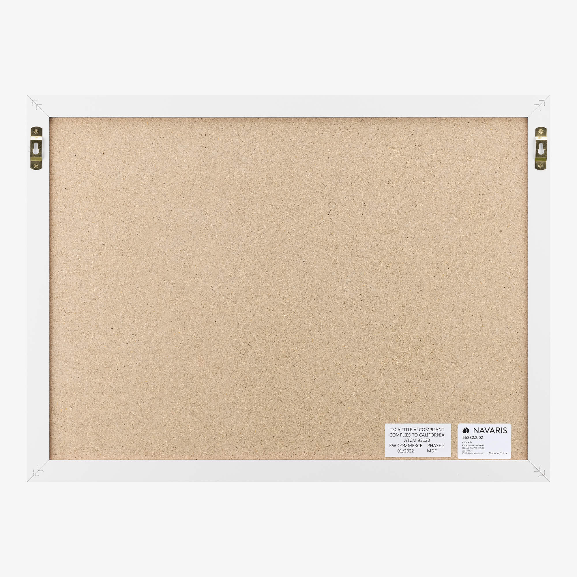 Navaris Πίνακας Ανακοινώσεων από Λινό Ύφασμα με Κορνίζα - White / Pink - 56832.2.02