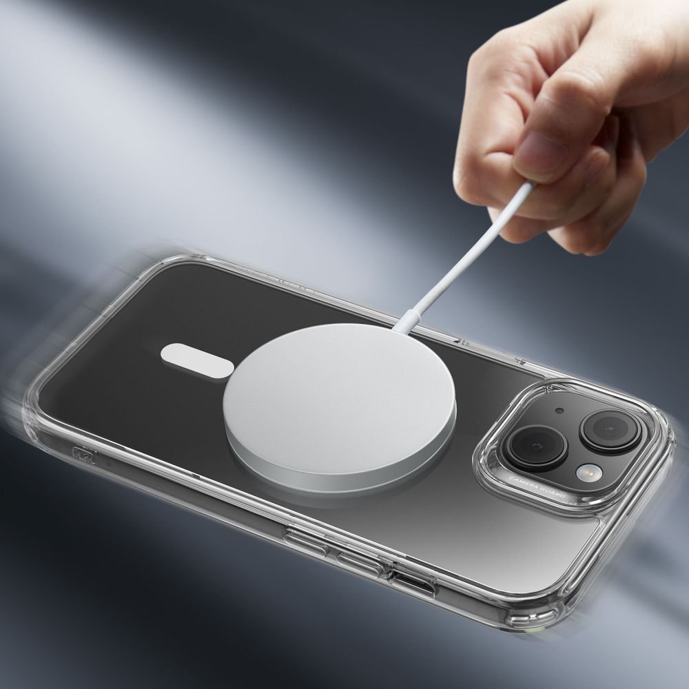 ESR iPhone 15 Classic Hybrid Halolock Σκληρή Θήκη με Πλαίσιο Σιλικόνης και MagSafe - Διάφανη