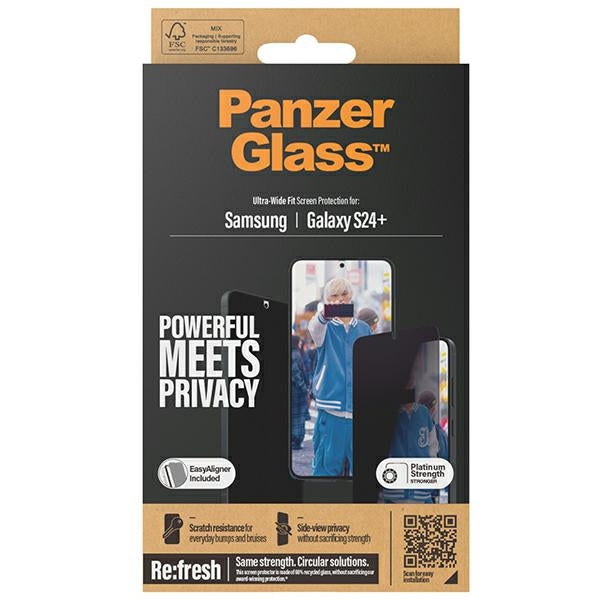 PanzerGlass Samsung Galaxy S24+ - Ultra-Wide Fit Privacy Easy Aligner Αντιχαρακτικό Γυαλί Οθόνης - Black