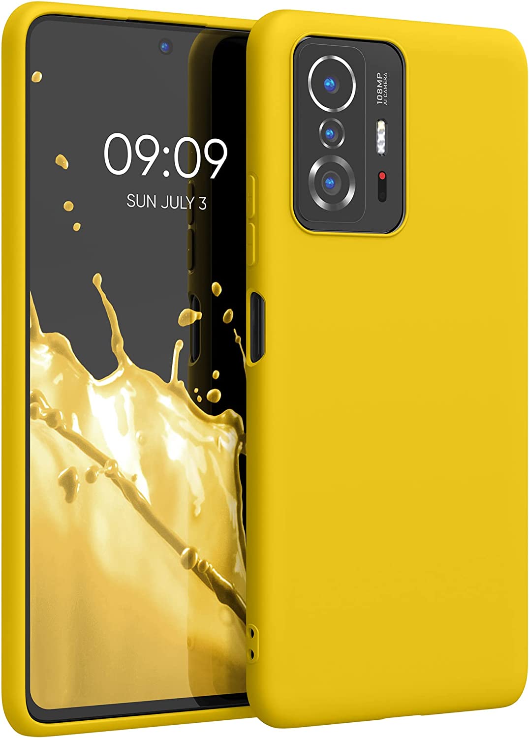 KW Xiaomi 11T / 11T Pro Θήκη Σιλικόνης TPU - Bright Yellow - 56245.165