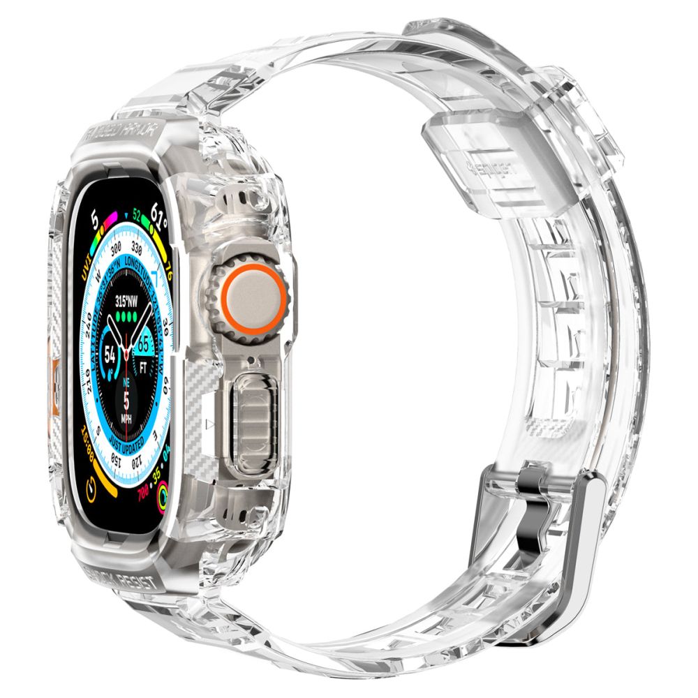 Spigen Λουράκι Apple Watch Ultra (1/2/3) - 49mm Rugged Armor Pro - Διάφανο
