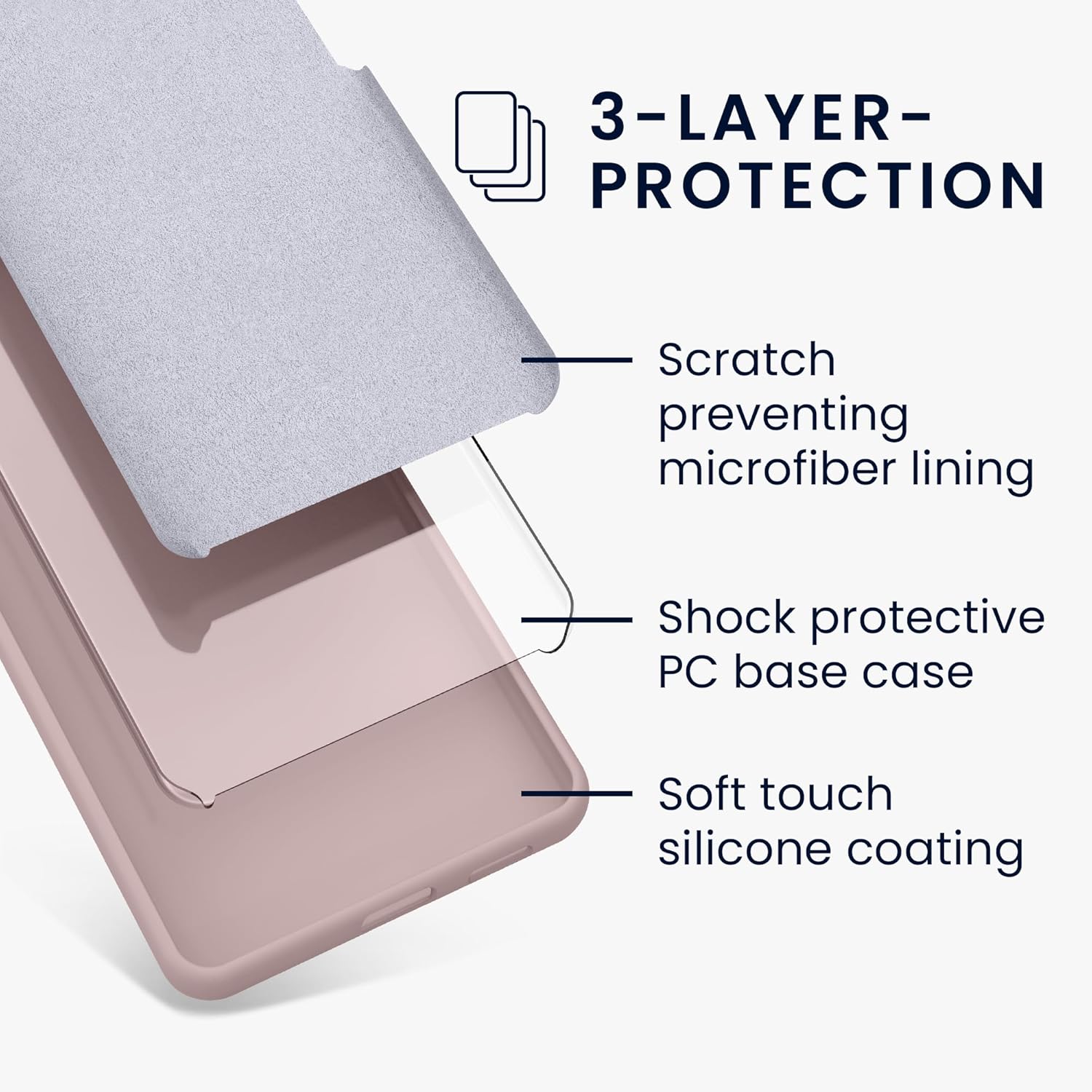 KW Xiaomi Redmi Note 13 Pro+ 5G Θήκη Σιλικόνης Rubberized TPU - Nude Lilac