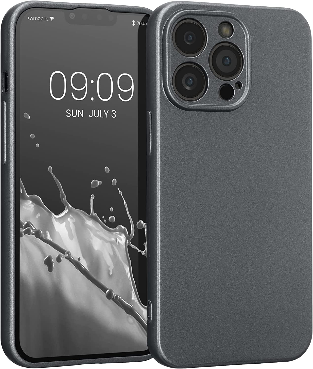 KW iPhone 13 Pro Θήκη Σιλικόνης TPU - Metallic Grey - 57516.232