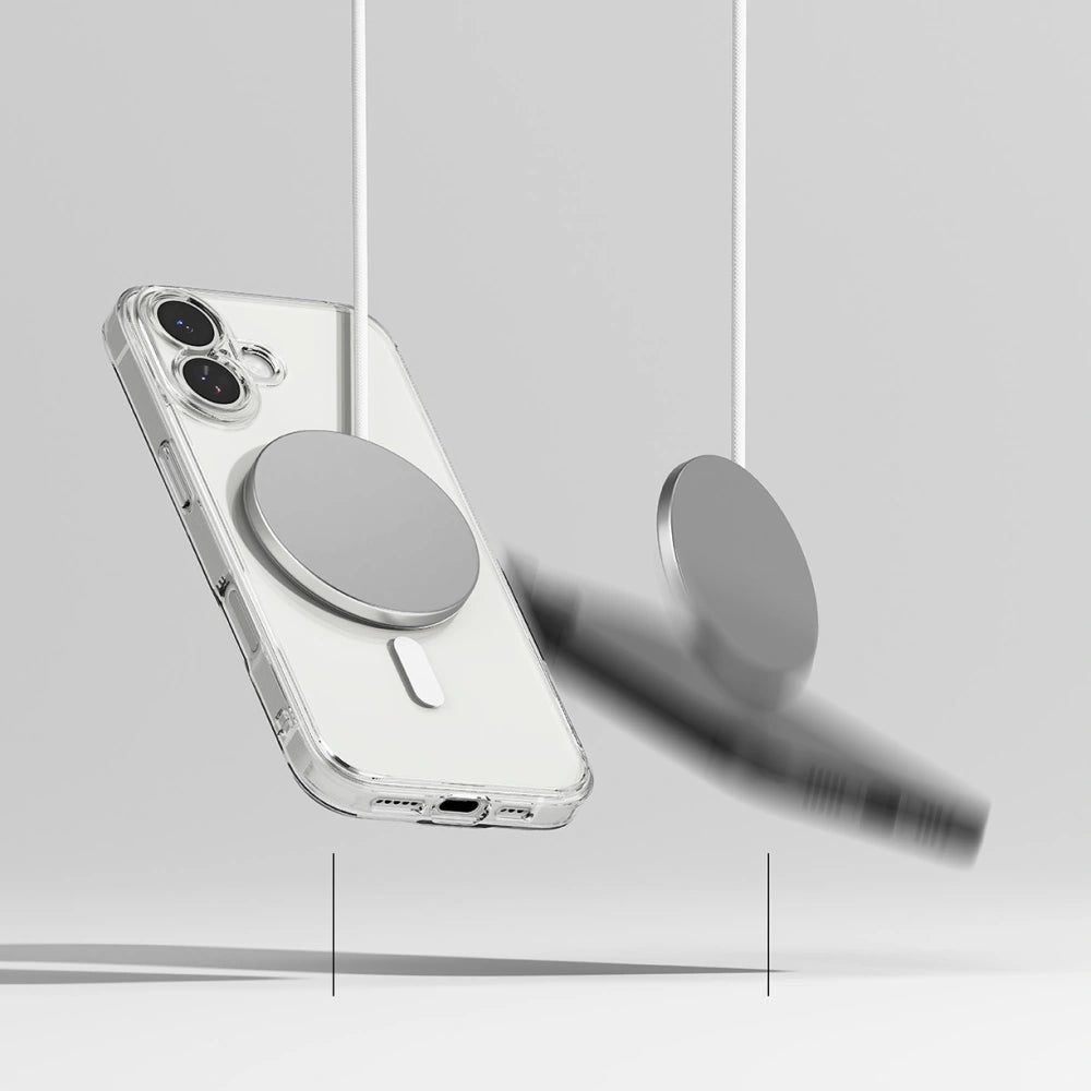 Ringke iPhone 17 - Fusion Magnetic - Σκληρή Θήκη με Πλαίσιο Σιλικόνης και MagSafe - Διάφανη