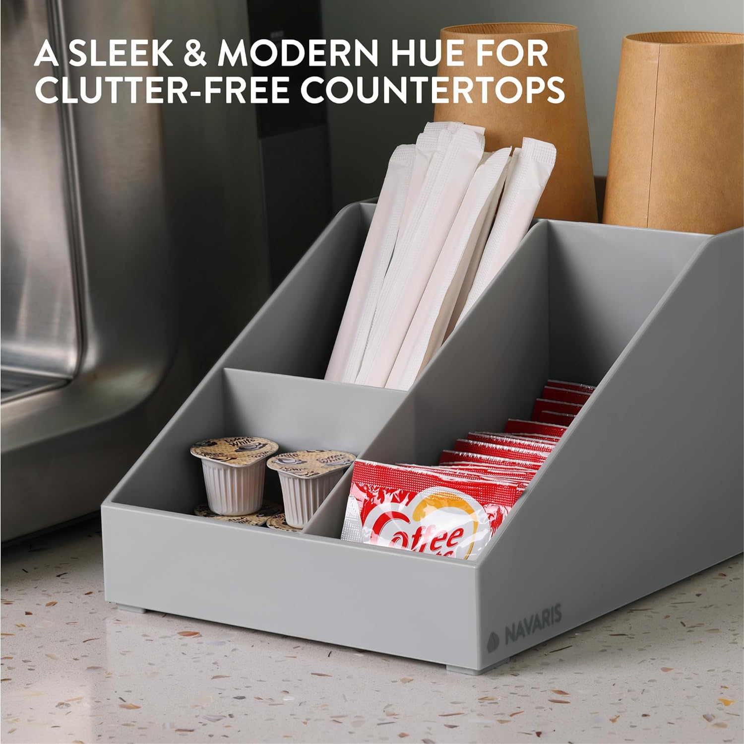 Navaris Αξεσουάρ για Οργάνωση και Αποθήκευση Αναλώσιμων Καφέ - Grey - 55854.02