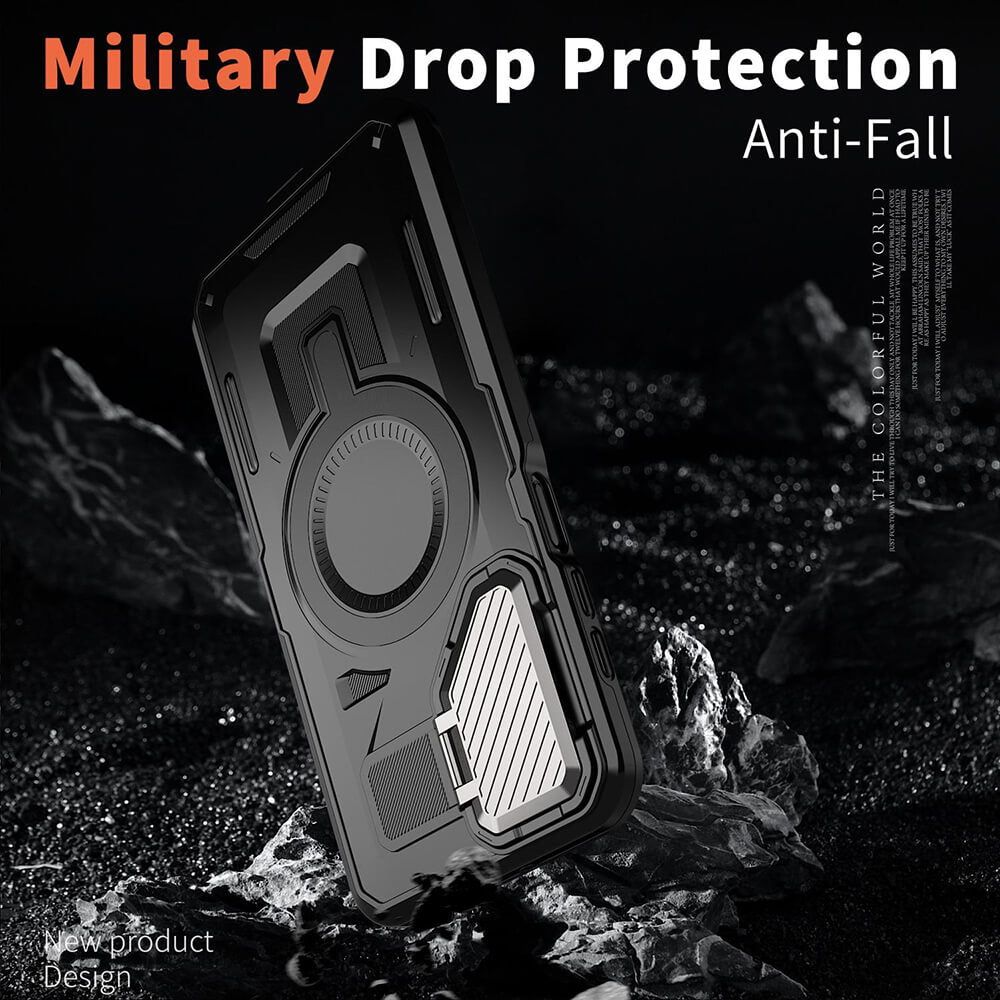 Techsuit Samsung Galaxy A36 5G CamVault MagSafe Σκληρή Θήκη με Πλαίσιο Σιλικόνης - Black