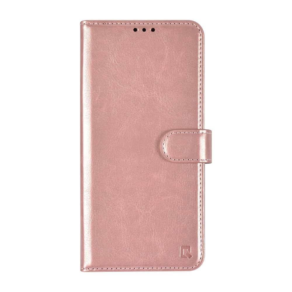 Tuniq iPhone 16 Plus - Θήκη Πορτοφόλι Stand από Δερματίνη - Rose Gold