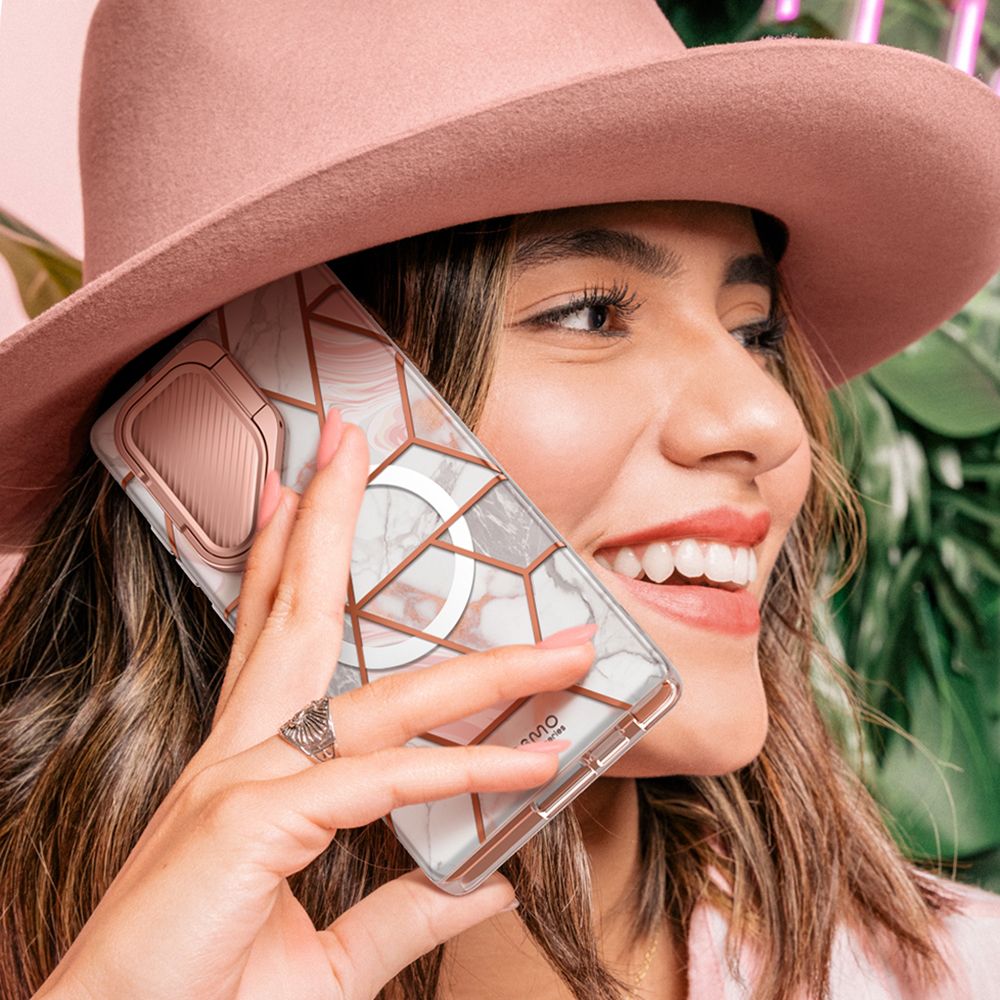 i - Blason Samsung Galaxy S24 Ultra Cosmo Mag Σκληρή Θήκη με Προστασία Οθόνης / Κάμερας και Magsafe - Marble